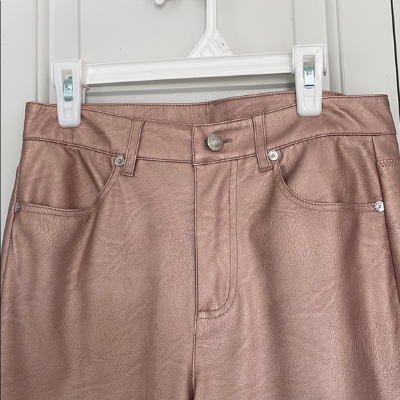 Free People Metallic Leather (vegan) Pants - Picture 2 of 5